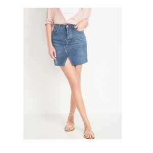 High wasted jean skirt